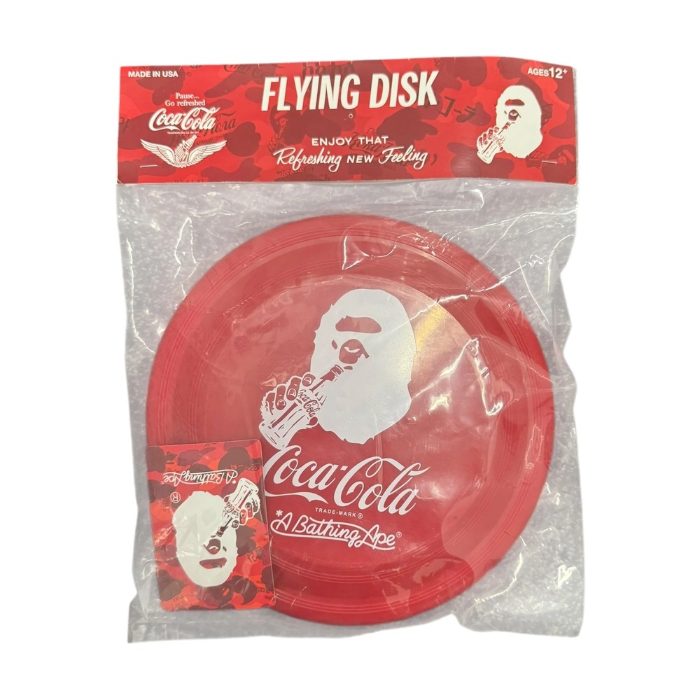 A Bathing Ape Frisbee Unisex OS Red New Coca Cola 2014 Flying Disk BAPE Camo